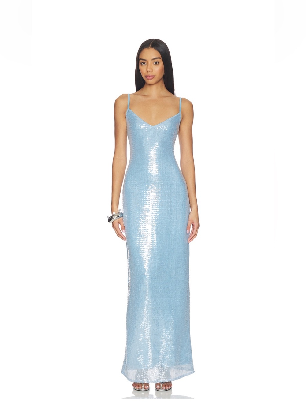 Revolve Superdown Alba Maxi Dress in Baby Blue
